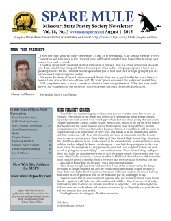 August 2015 Edition - Missouri State Poetry Society