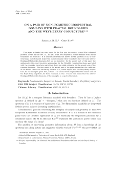 ON A PAIR OF NON-ISOMETRIC ISOSPECTRAL DOMAINS WITH