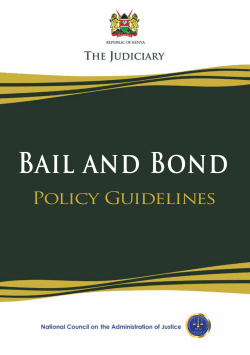 Bail and Bond Policy Guidelines