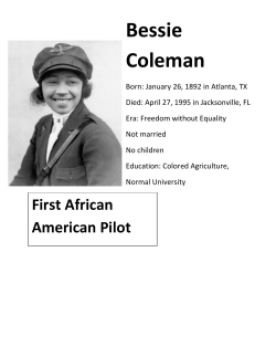 Bessie Coleman - Montgomery County Public Schools
