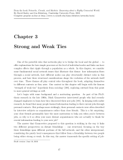 Chapter 3 Strong and Weak Ties