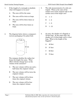 1. If the length of a rectangle is doubled, what will happen to its area