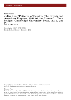 Julian Go," Patterns of Empire. The British and American Empires