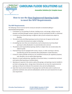 How to use the Non-Engineered Openings Guide