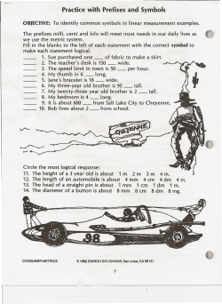 prefixes and symbols