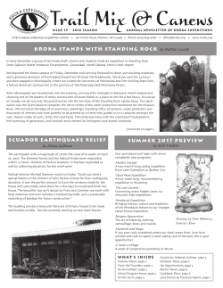2016 Newsletter - Kroka Expeditions
