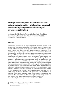 Eutrophication impacts on characteristics of natural