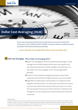 Dollar Cost Averaging(DCA)