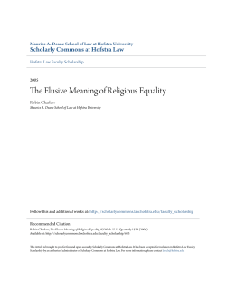 The Elusive Meaning of Religious Equality