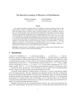 On Spectral Learning of Mixtures of Distributions