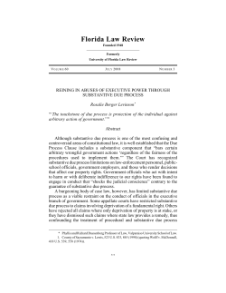 A Guide to Using Substantive Due Process to Rein in Abuses of