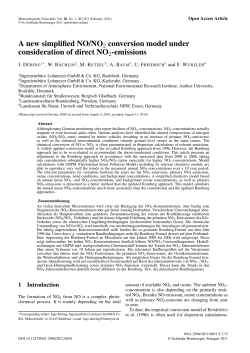 A new simplified NO/NO2 conversion model under consideration of