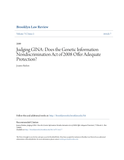 Judging GINA: Does the Genetic Information Nondiscrimination Act
