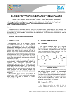 blends polypropylene/starch thermoplastic