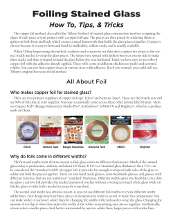 Foiling Stained Glass - Inland Craft Products