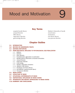 Mood and Motivation - Blackwell Publishing