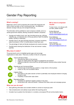 Gender Pay Reporting