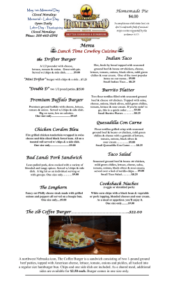 Lunch - High Plains Homestead