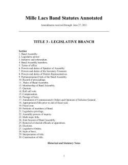 Title 3 Legislative Branch