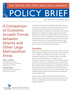 A Comparison of Economic Growth Trends between Atlanta and