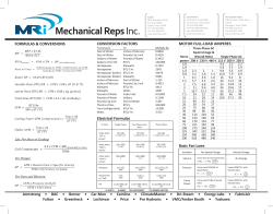 Formula and Conversion Chart