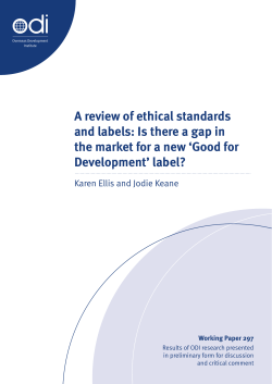 A review of ethical standards and labels