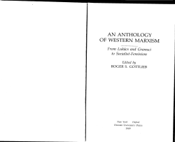 an anthology of western marxism