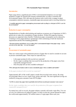 ING Paper Policy