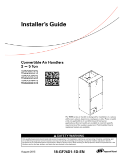 Installer`s Guide Convertible Air Handlers 2
