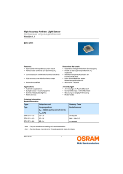 High Accuracy Ambient Light Sensor Hochgenauer