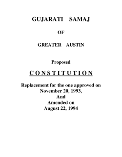 Our Constitution - Gujarati Samaj of Austin