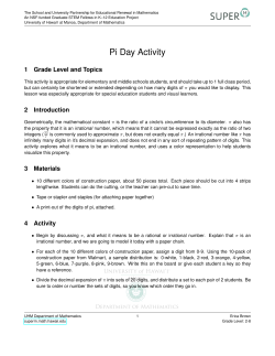 Pi Day Activity - SUPER-M