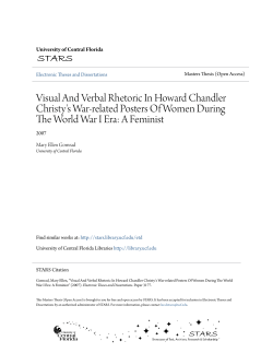 Visual And Verbal Rhetoric In Howard Chandler Christy`s War