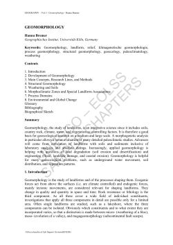Geomorphology