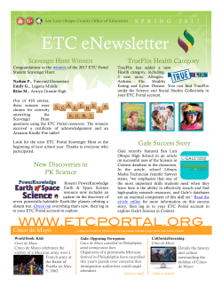 ETC eNewsletter