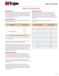 Battery Cable Information