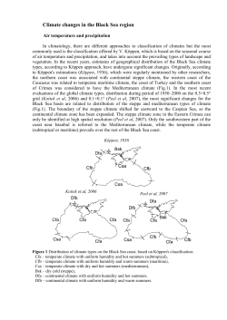 Climate changes in the Black Sea region
