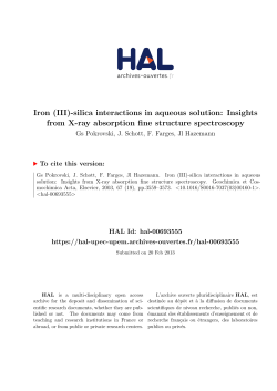 Iron (III)-silica interactions in aqueous solution: Insights from X