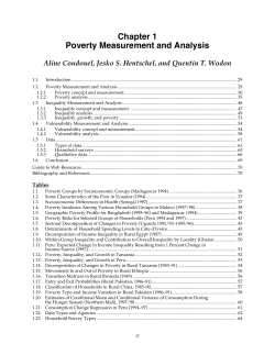Chapter 1 Poverty Measurement and Analysis