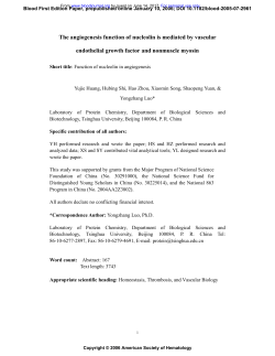 The angiogenesis function of nucleolin is mediated