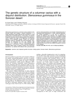 The genetic structure of a columnar cactus with a disjunct