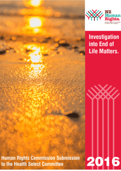 Commission submission on end of life matters