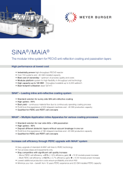 SiNA&reg;/MAiA - Meyer Burger