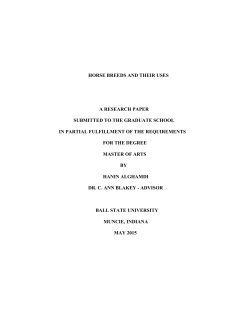 horse breeds and their uses a research paper submitted to the