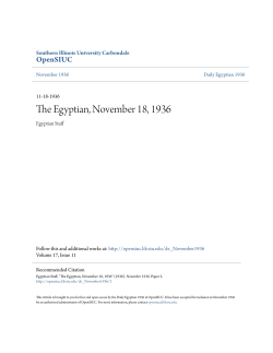 The Egyptian, November 18, 1936 - OpenSIUC