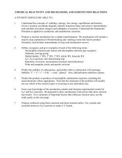 NUCLEOPHILIC SUBSTITUTION AND ELIMINATION