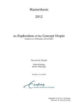 Masterthesis 2012 An Exploration of the Concept Utopia