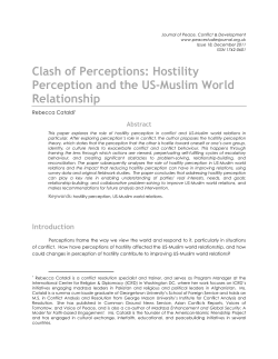 Clash of Perceptions: Hostility
