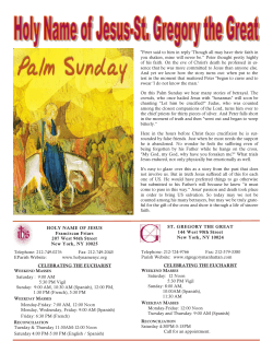 April 9 Palm Sunday of the Passion of the Lord