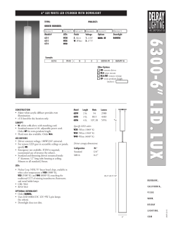 6&rdquo; lux white led cylinder with downlight